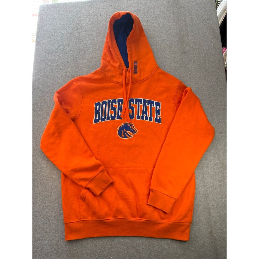 Colosseum Men's Boise State Broncos Orange Pullover Hoodie M